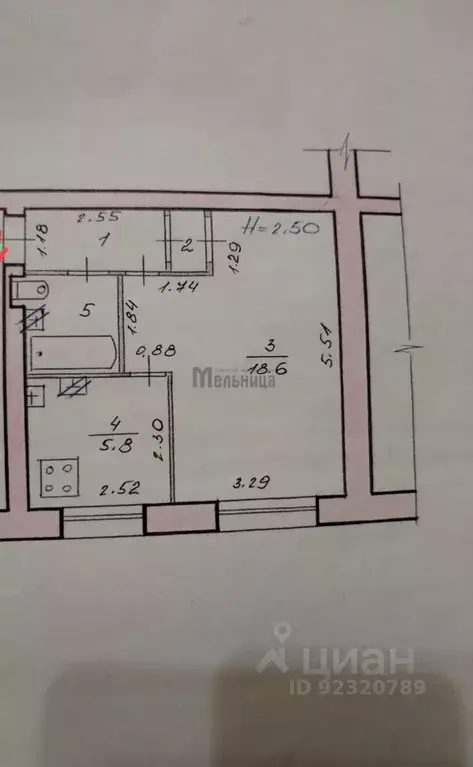 2-к кв. Волгоградская область, Волгоград ул. Дзержинского, 38 (42.0 м) - Фото 2