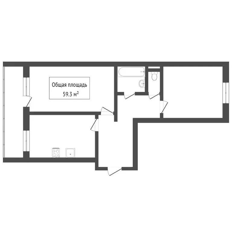 2-комнатная квартира: Томск, микрорайон Солнечный, улица Герасименко, ... - Фото 1