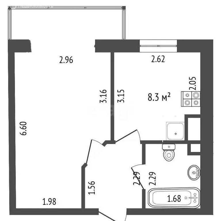 1-комнатная квартира: Анапа, улица Самбурова, 207 (35 м) - Фото 1