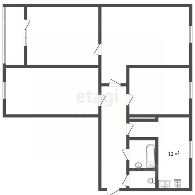 4-к кв. Санкт-Петербург Байконурская ул., 15 (77.3 м) - Фото 2