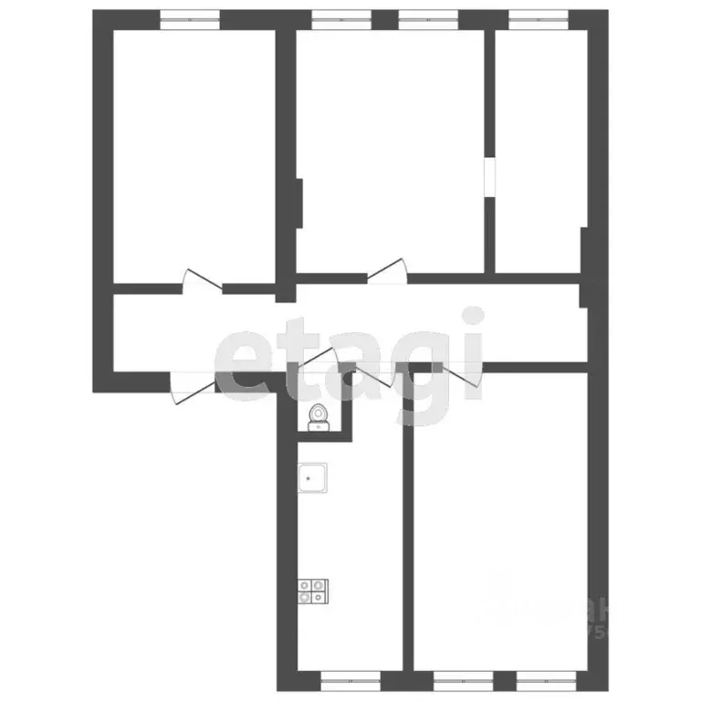 3-к кв. Тверская область, Тверь ул. Хромова, 8А (57.2 м) - Фото 2