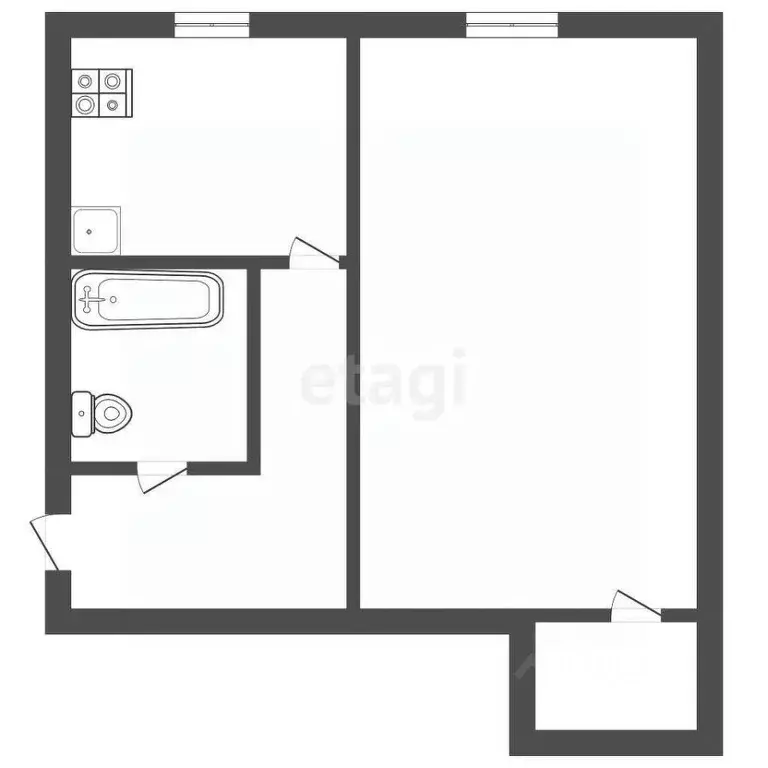1-к кв. Владимирская область, Ковров просп. Ленина, 59 (32.9 м) - Фото 0