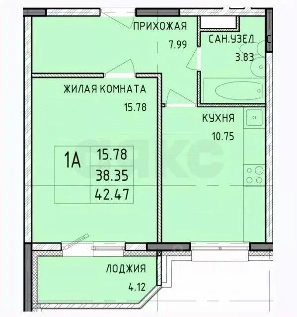 1-к кв. Тульская область, Тула Юго-Восточный мкр, 8 (42.5 м) - Фото 0