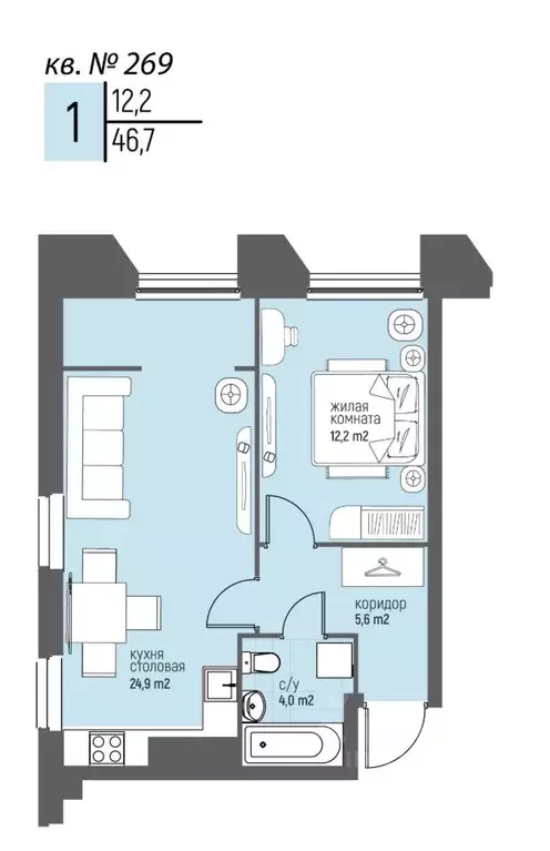 1-к кв. Нижегородская область, Нижний Новгород Спортивный мкр, ... - Фото 1
