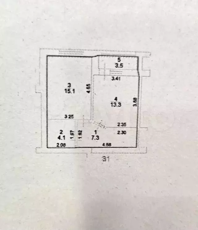 1-к. квартира, 39,8 м, 5/9 эт. - Фото 0