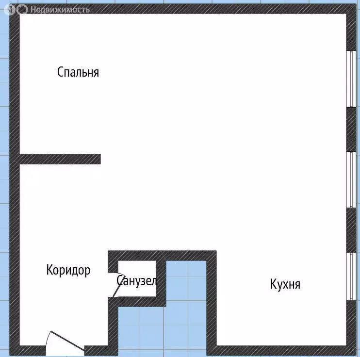 Квартира-студия: Оренбург, Мало-Мельничная улица, 46 (32.3 м) - Фото 1
