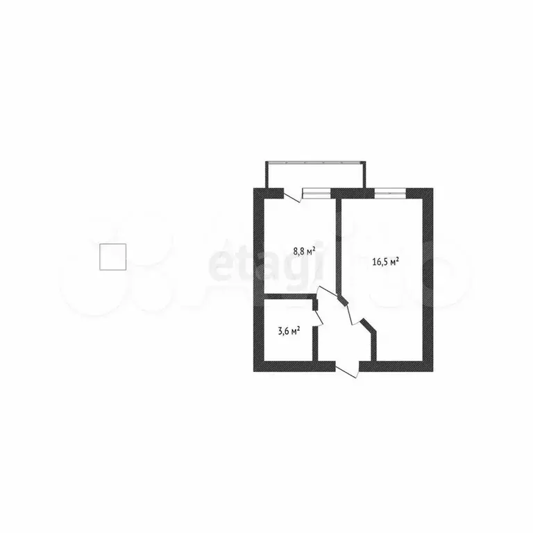 1-к. квартира, 33 м, 3/9 эт. - Фото 0