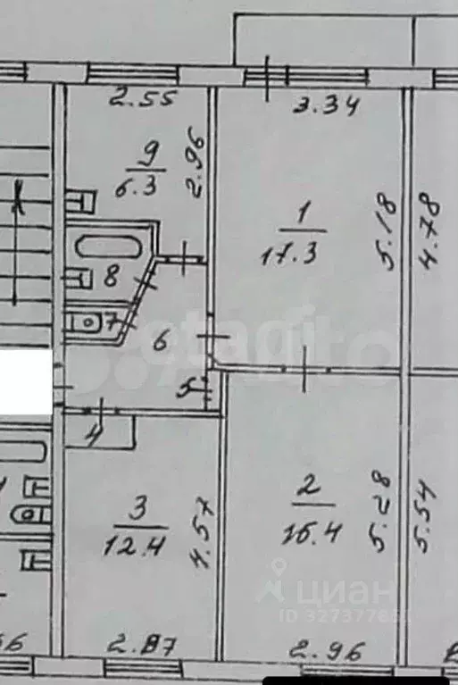3-к кв. Пермский край, Пермь ул. Карбышева, 76/1 (59.0 м) - Фото 2