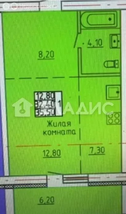 1-комнатная квартира: Бийск, переулок Владимира Мартьянова, 58 (35.5 ... - Фото 1