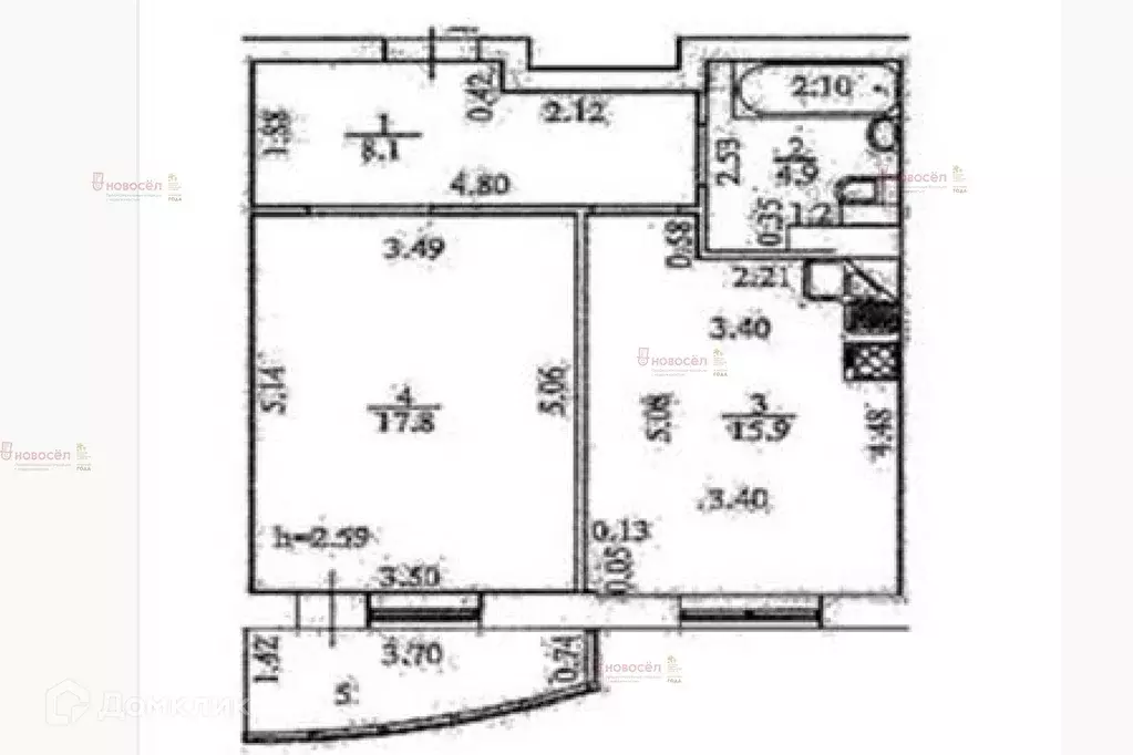 Продаётся 1-к квартира, 47 м - Фото 1