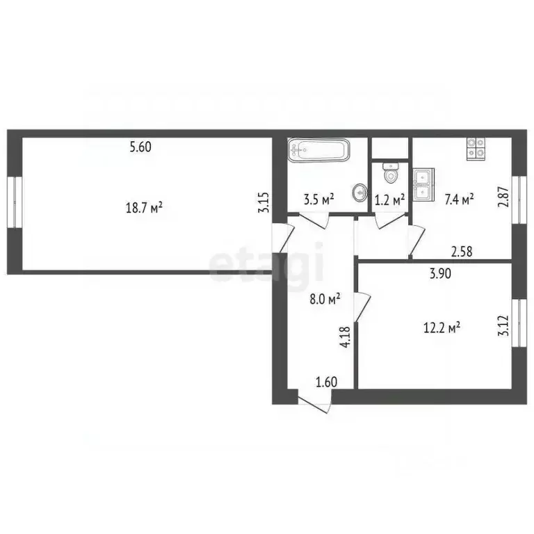 2-к кв. Санкт-Петербург Полюстровский просп., 51 (51.0 м) - Фото 2