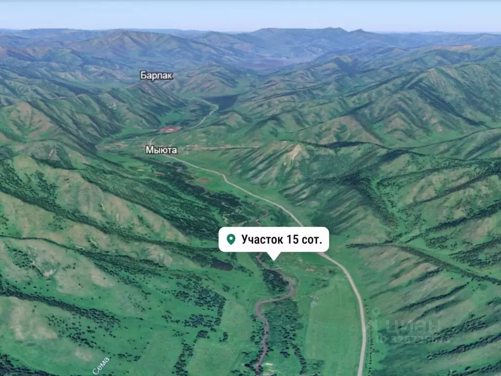 Участок в Алтай, Шебалинский район, с. Мыюта Российская ул. (15.0 ... - Фото 2
