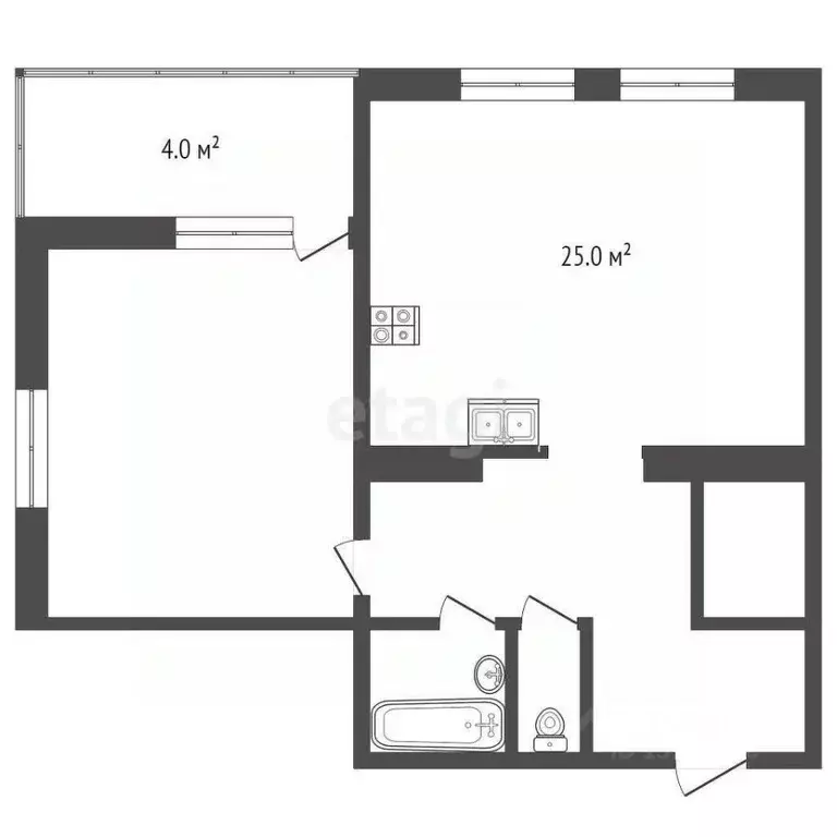 1-к кв. Тюменская область, Тюмень ул. Мельникайте, 2к13 (51.0 м) - Фото 2