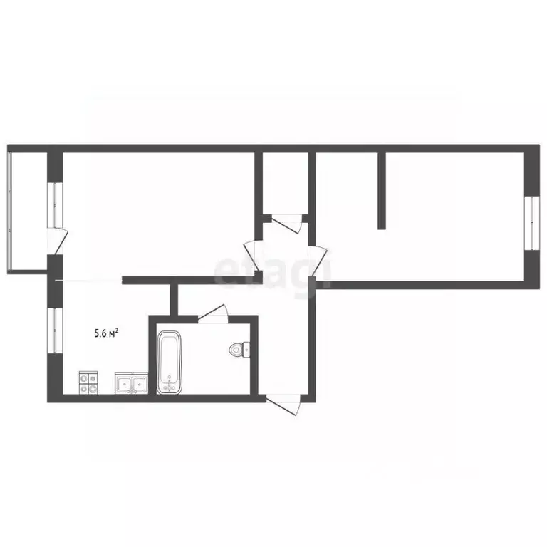 2-к кв. Камчатский край, Петропавловск-Камчатский просп. Победы, 39 ... - Фото 2