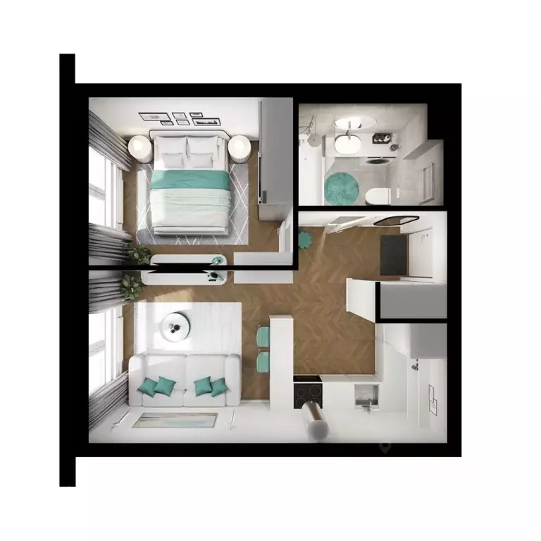 1-к кв. Московская область, Ленинский городской округ, Боброво пгт ... - Фото 2