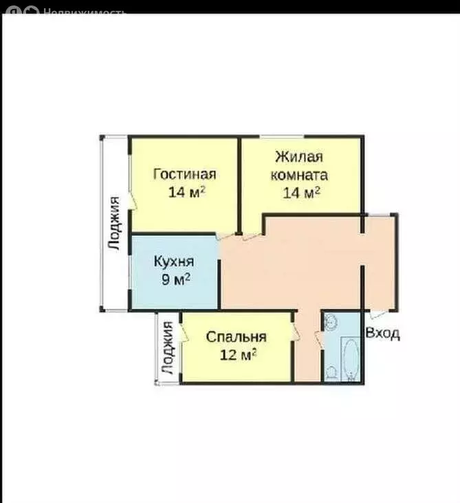 3-комнатная квартира: Москва, улица Свободы, 71к2 (65 м) - Фото 1