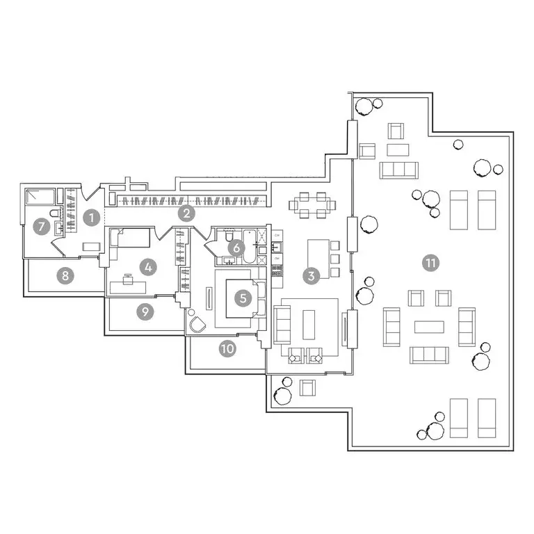 3-комнатная квартира: Москва, проспект Академика Сахарова, 7 (278.1 м) - Фото 1