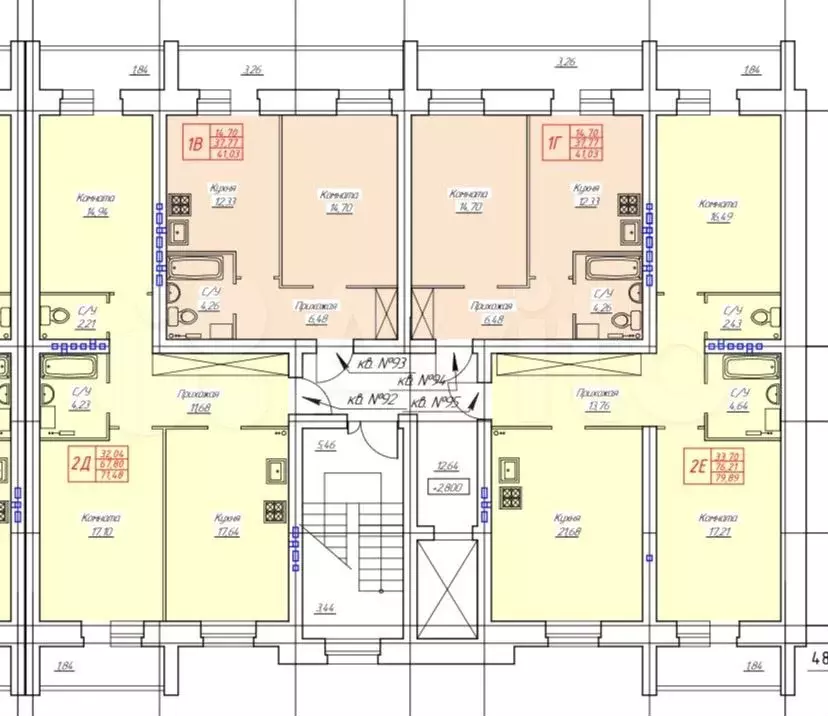 3-к. квартира, 79 м, 5/8 эт. - Фото 1