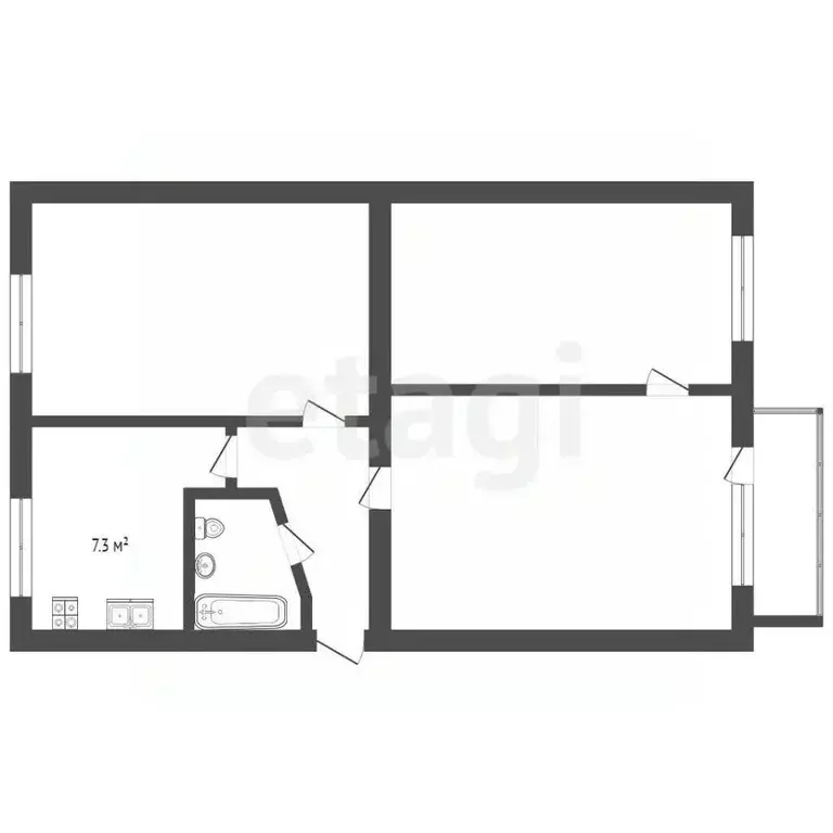 3-к кв. Вологодская область, Вологда ул. Космонавта Беляева, 4 (59.4 ... - Фото 1