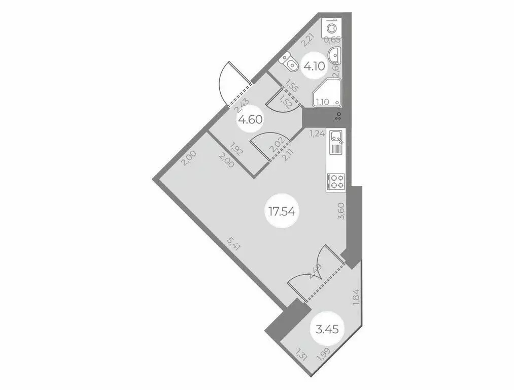 Квартира-студия: Санкт-Петербург, улица Маршала Захарова, 10 (27.97 м) - Фото 0