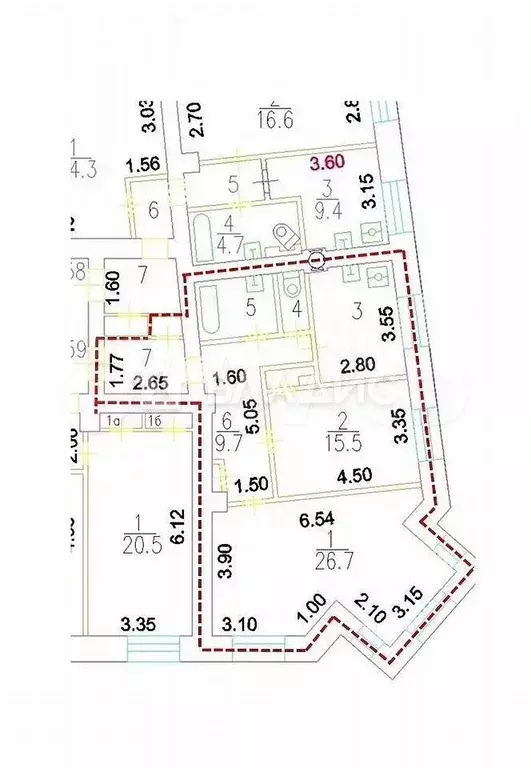 2-к. квартира, 72 м, 5/7 эт. - Фото 0