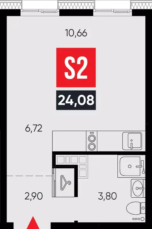 1-к кв. Иркутская область, Иркутск ул. Ширямова, 26 (24.08 м) - Фото 1
