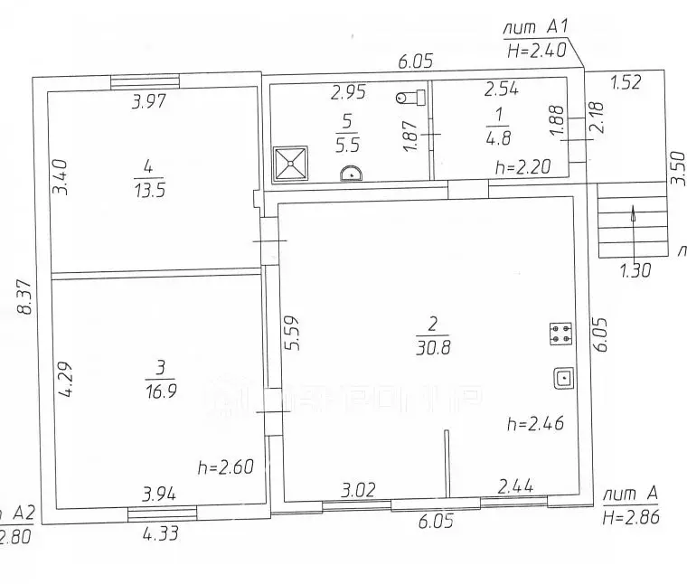 Дом в Пермский край, Нытва ул. Ворошилова, 22 (72 м) - Фото 1