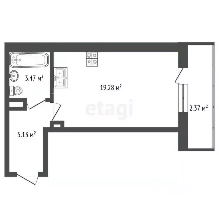 Студия Ярославская область, Ярославль проезд Дядьковский, 2 (30.25 м) - Фото 1
