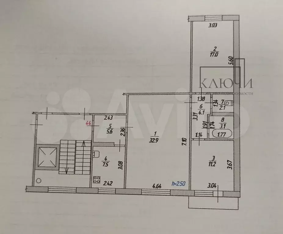 3-к. квартира, 83 м, 2/9 эт. - Фото 0