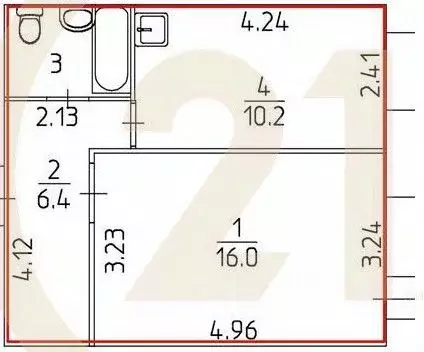 1-к кв. Пермский край, Пермь ул. Веры Засулич, 52 (35.8 м) - Фото 2