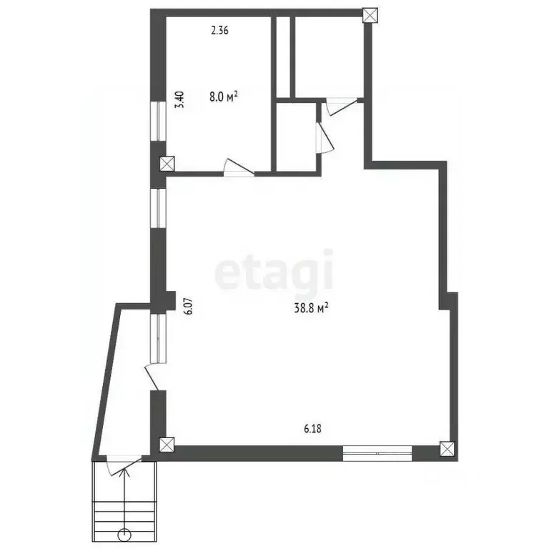 Офис в Белгородская область, Белгород ул. Есенина, 8 (54 м) - Фото 2