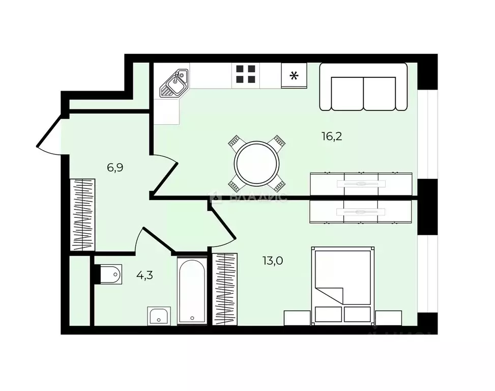 1-к кв. Москва Тагильская ул., 2к1 (40.5 м) - Фото 2