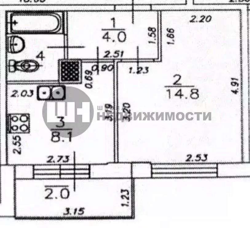 1-к кв. Санкт-Петербург пос. Шушары, пер. Вилеровский, 6 (30.0 м) - Фото 2
