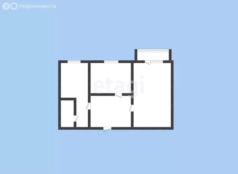 2-комнатная квартира: Черкесск, улица Карла Маркса, 112 (48.3 м) - Фото 1