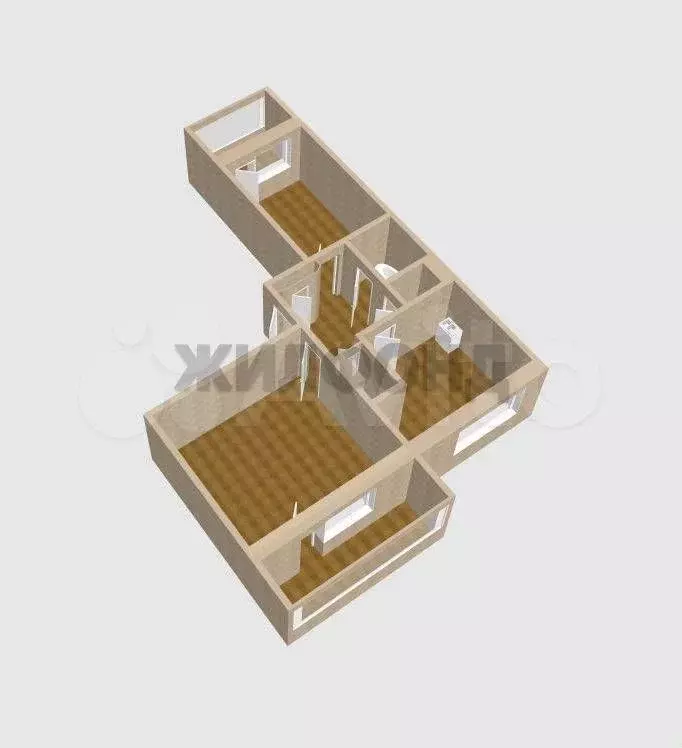 2-к. квартира, 53 м, 6/9 эт. - Фото 1