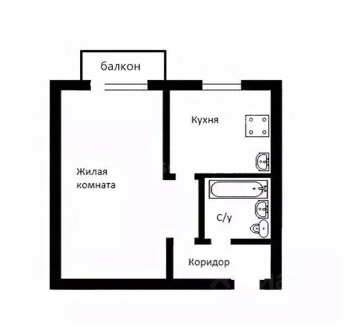 1-к кв. Севастополь ул. Генерала Жидилова, 12 (32.0 м) - Фото 2