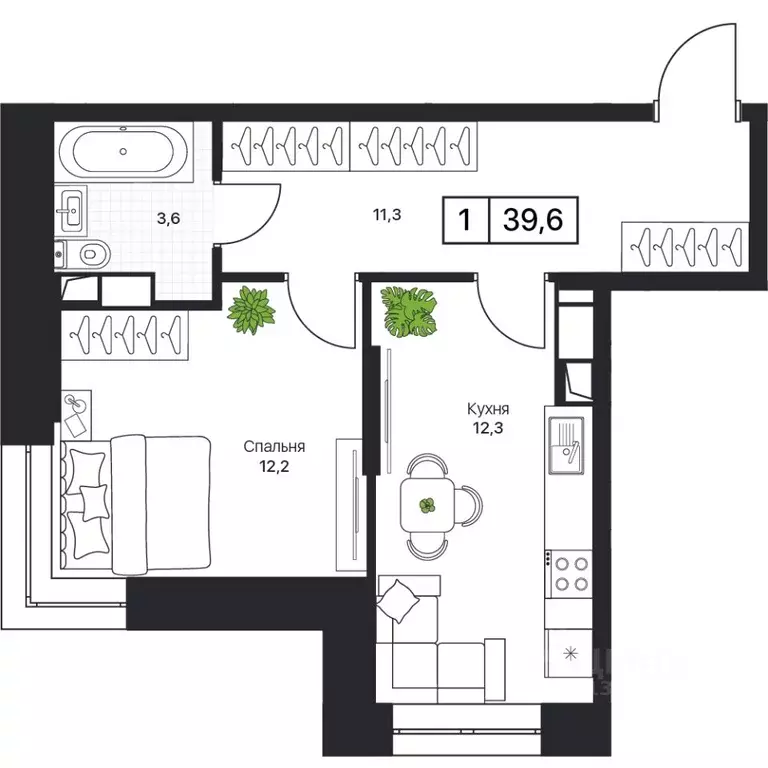 1-к кв. Московская область, Пушкино Пушкино Град жилой комплекс, к3 ... - Фото 1