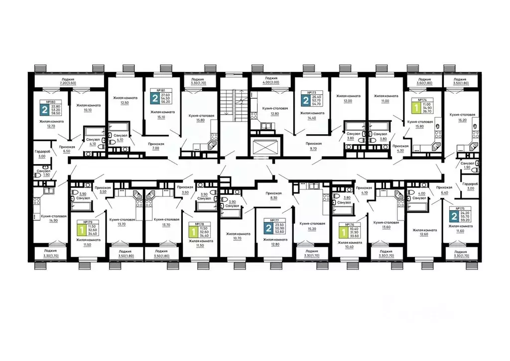 2-к кв. Адыгея, Тахтамукайский район, Яблоновский пгт  (56.2 м) - Фото 2