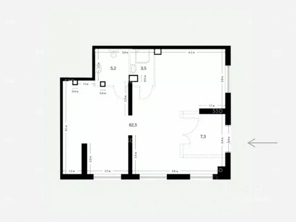 Торговая площадь в Москва Кавказский бул., 51к1 (77 м) - Фото 2