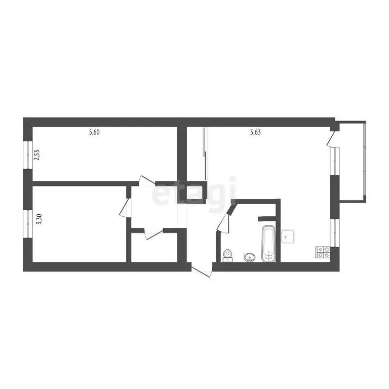 3-комнатная квартира: Симферополь, улица Гагарина, 38 (63.8 м) - Фото 1