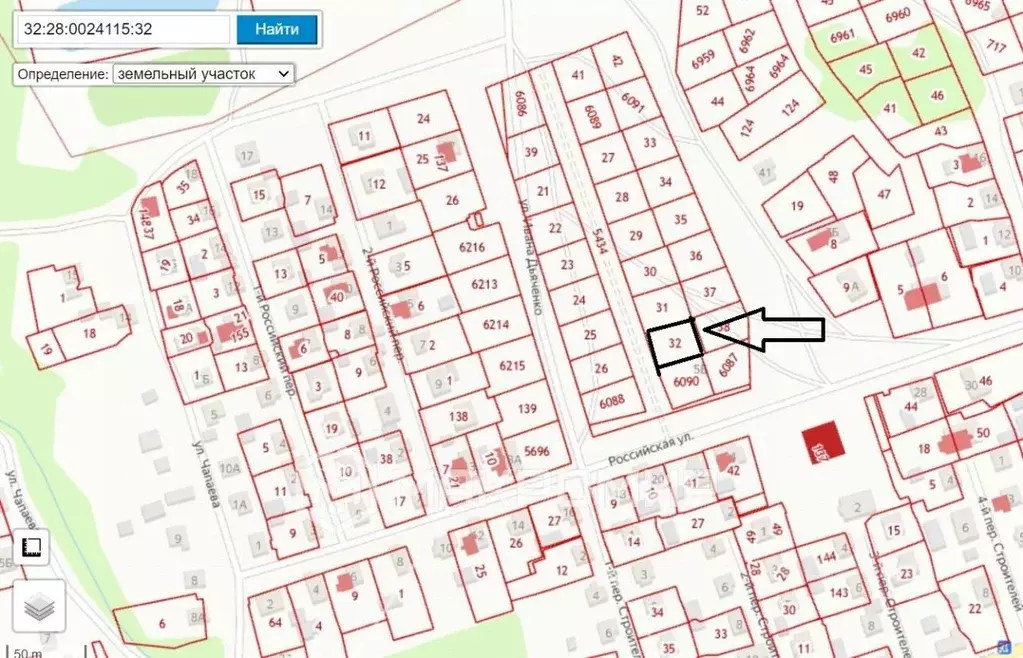 Участок в Брянская область, Брянск Большое Полпино пгт, Российская ул. ... - Фото 2
