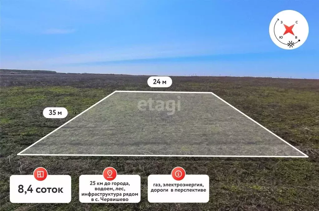 Участок в Тюменская область, Тюменский район, д. Большие Акияры Новая ... - Фото 1
