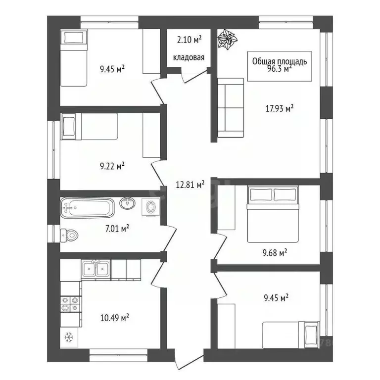 Дом в Новосибирская область, Новосибирский район, с. Плотниково, Южный ... - Фото 2