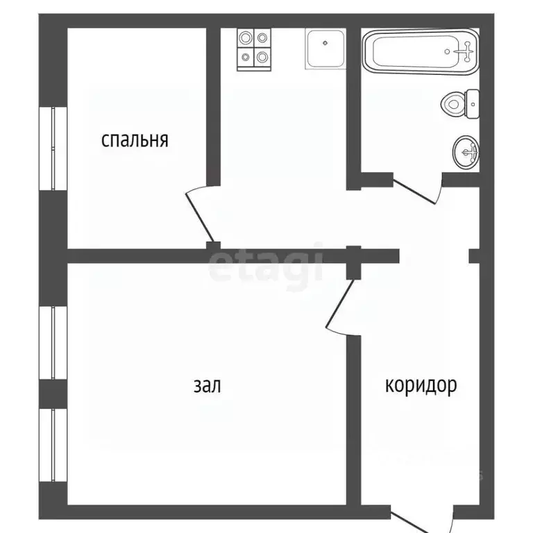 2-к кв. Московская область, Волоколамск Социалистическая ул., 46 (45.9 ... - Фото 1