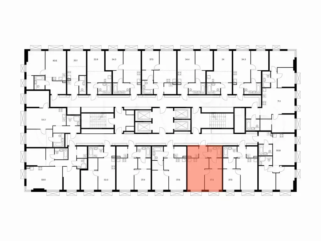 1-к. квартира, 37,5 м, 23/30 эт. - Фото 1