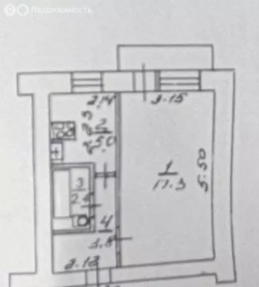 1-комнатная квартира: Киров, улица Маклина, 59 (30 м) - Фото 1