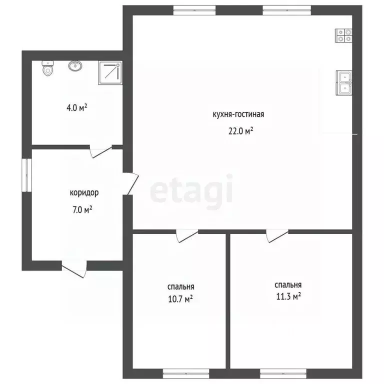 Дом в Крым, Судак муниципальный округ, с. Морское ул. Мартынова (55 м) - Фото 1