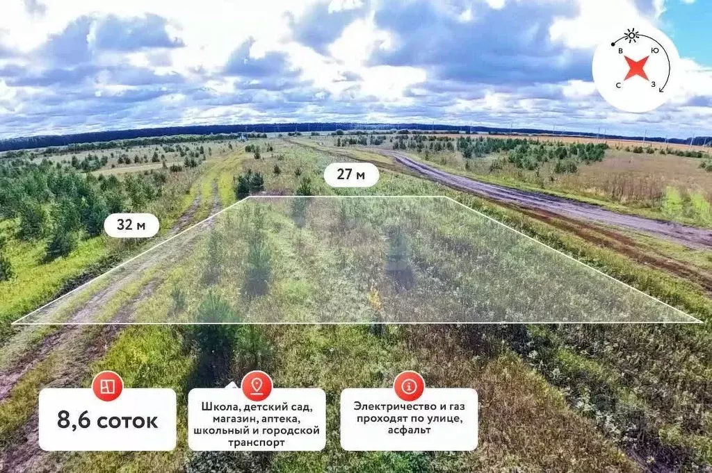 Участок в Тюменская область, Тюменский муниципальный округ, Каменское ... - Фото 1