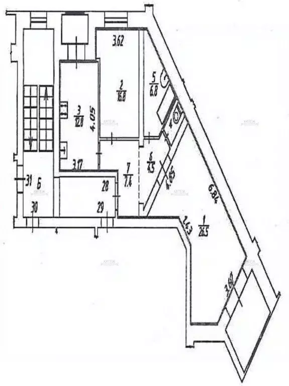 2-к кв. Калужская область, Калуга Заречная ул., 18В (76.5 м) - Фото 2