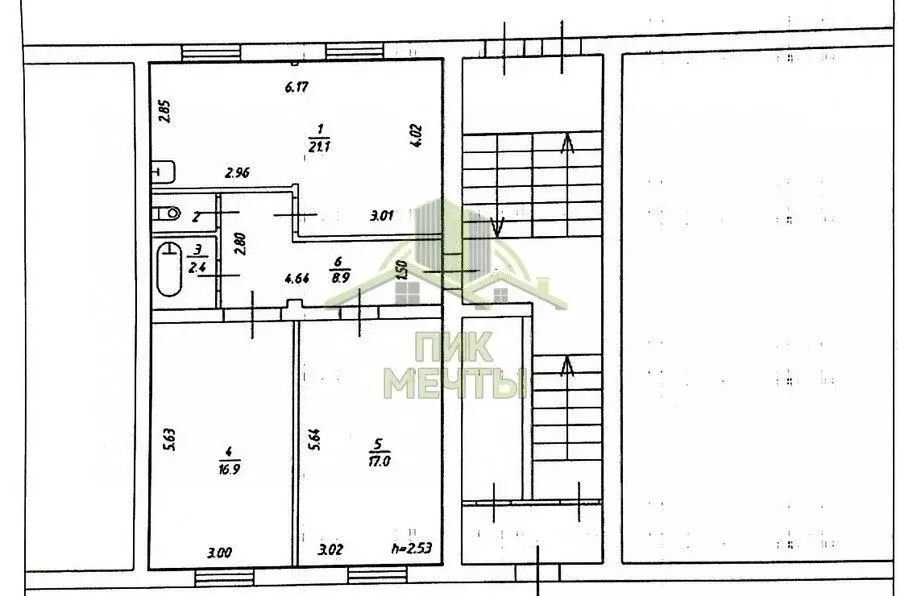 3-к кв. Бурятия, Улан-Удэ ул. Мокрова, 34 (67.8 м) - Фото 1